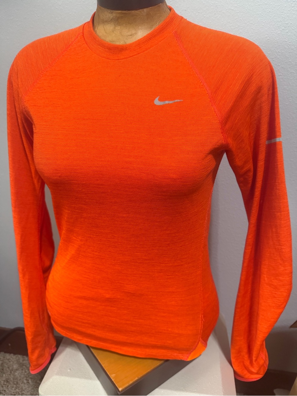 Nike DriFit Running Women’s Long-Sleeve Athletic Top - Orange